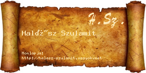 Halász Szulamit névjegykártya